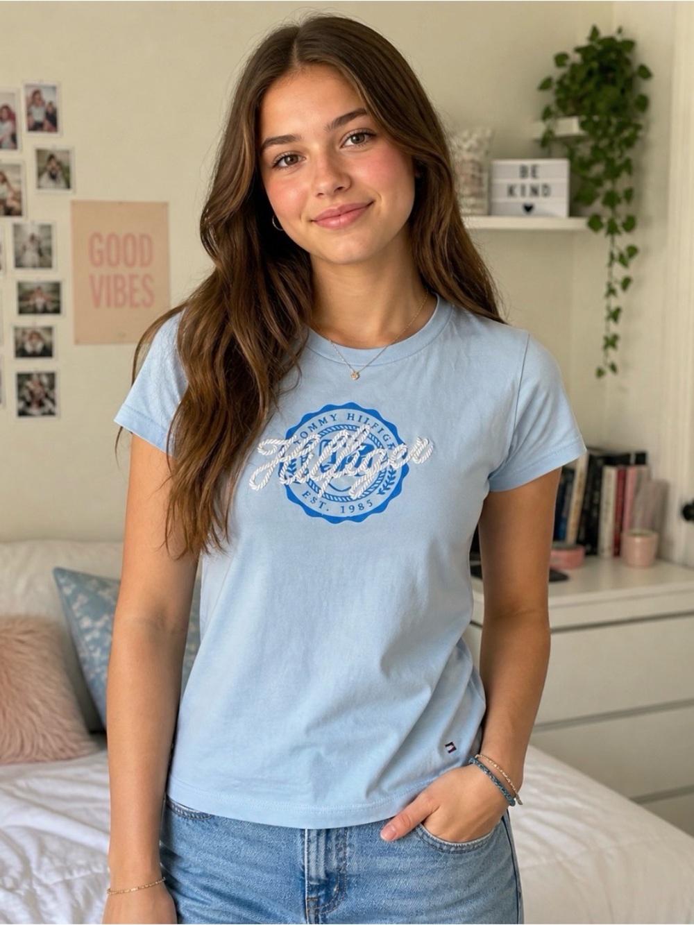 Teens Embroidered Tommy Logo T-Shirt - New